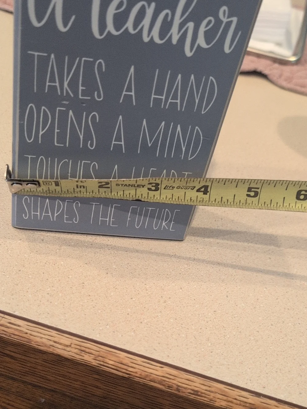 Inspirational Teacher Sign - Gray
